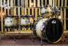 DW Collector's Maple/ Spruce Candy Black Burst Over Curly Maple With Nickel Hardware