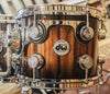 DW Collector's Black Burst Over Monkey Pod Drum Set - 22,10,12,16 - SO#1164479