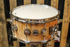 DW Collector's Natural Lacquer Over Quilted Maple 6.5x14 Snare - SO# 1119658