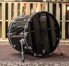 DW Performance Black Mirra Bass Drum - 18" x 24" - "Lacquered Hoops"