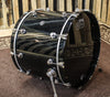 DW Performance Black Mirra Bass Drum - 18" x 24" - "Lacquered Hoops"