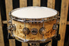 DW Collector's Natural Lacquer Over Mapa Burl 6x14 Snare Drum - SO# 1119662