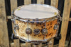 DW Collector's Natural Lacquer Over Mapa Burl 6.5x14 Snare Drum - SO# 1119652