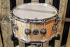 DW Collector's Natural Lacquer Over Heartwood Curly 7x14 Snare - SO# 1119622