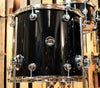 DW Performance Maple Gloss Black Drum Set - 22,8,10,12,14,16,6.5x14