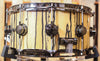 DW Collector's VLT Natural Lacquer Over Ivory Ebony Snare - SO#1157722 - 6.5x14