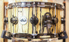 DW Collector's VLT Natural Lacquer Over Ivory Ebony Snare - SO#1157722 - 6.5x14