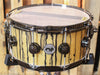 DW Collector's VLT Natural Lacquer Over Ivory Ebony Snare - SO#1157722 - 6.5x14