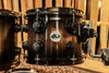 DW Collector's Candy Black Burst Over Olive Ash Metal Pinstripe Kit - SO#1183531