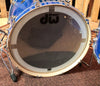 DW Performance Maple Blue Sparkle Drum Set - 22,13,16