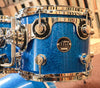 DW Performance Maple Blue Sparkle Drum Set - 22,10,12,16