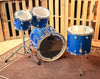 DW Performance Maple Blue Sparkle Drum Set - 22,10,12,16