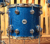 DW Collector's Blue Glass Drum Set - 20,8,10,12,14,5.5x14,4x12 - SO#1167893 (A)