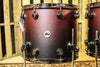 DW Collector's Maple Drum Set Cherry To Black Fade - 22/10/12/14/16 - SO# 988418