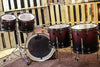 DW Collector's Maple Drum Set Cherry To Black Fade - 22/10/12/14/16 - SO# 988418