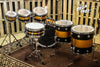 DW Collector's Series Drum Set Exotic Tri- Rally Stripe Graphic (video demo) SO# 1054875