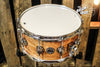 DW Collector's Maple Natural Lacquer Over Quilted Moabi 6.5x14 Snare Drum - SO# 1101150