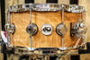 DW Collector's Maple Natural Lacquer Over Quilted Moabi 6.5x14 Snare Drum - SO# 1101158