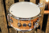 DW Collector's Maple Natural Lacquer Over Quilted Moabi 6.5x14 Snare Drum - SO# 1101158