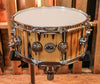 DW Collector's Natural Lacquer Over Ivory Ebony 6.5x14 Snare Drum - SO#1188883