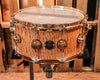 DW Santa Monica Natural Lacquer Over Quilted Moabi 6.5x14 Snare - SO#1188919