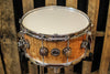 DW Collector's Maple Natural Lacquer Over Quilted Moabi 6.5x14 - SO# 1101153