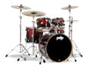 PDP Concept Maple Red To Black Fade Drum Set - 22, 10, 12, 16, 5.5x14 - PDCM2215RB