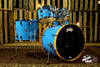 PDP 5pc Concept Maple LTD Drum Set 22/14/10/12/16 - Blue Lacquer/Orange BD Hoops
