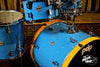 PDP 5pc Concept Maple LTD Drum Set 22/14/10/12/16 - Blue Lacquer/Orange BD Hoops