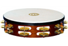 Meinl Traditional Goat-Skin Wood Tambourine Two Rows Steel Jingles