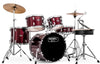 Mapex Rebel Burgundy 18,10,12,14,14 Hardware and Cymbals!